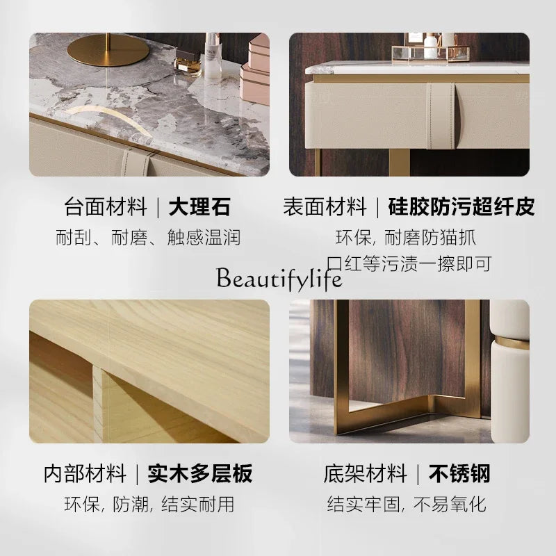 ls 42Designer custom high-end solid wood marble dresser combination