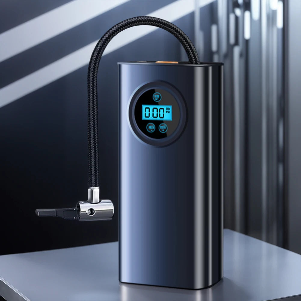 Rechargeable Car Tire Inflator with Digital LCD Display and Precise Pressure Gauge for Car Motorcycle Bike and Balls