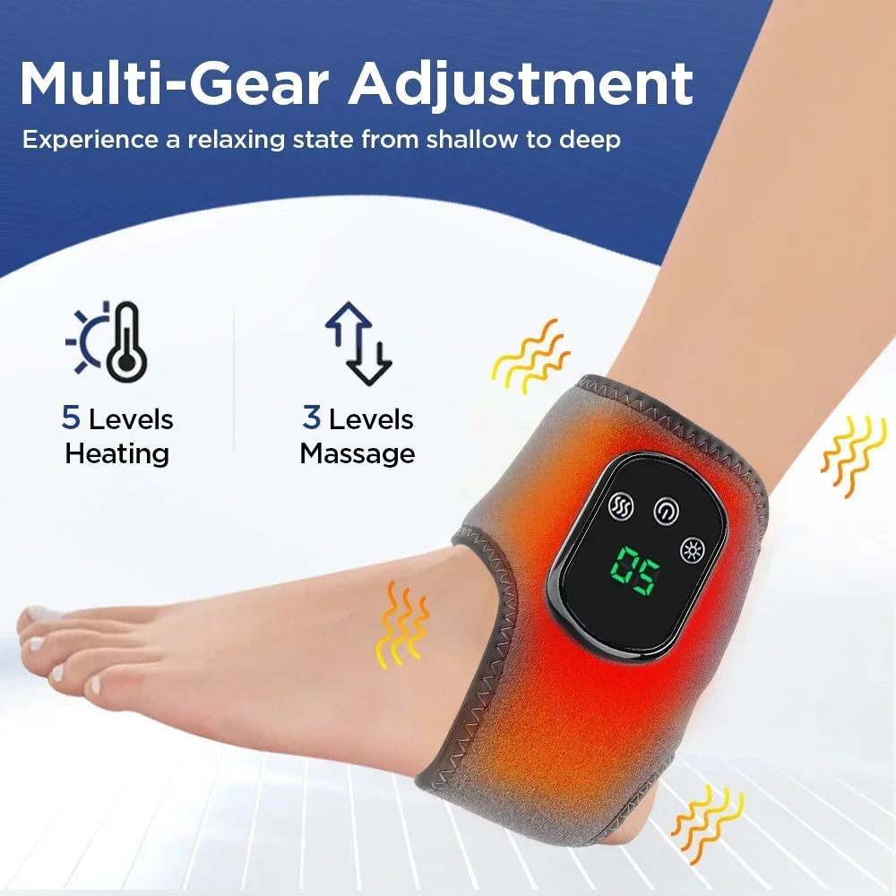 Foot & Ankle Heat Massager - USB Vibration & Hot Compress | AlluCanFind
