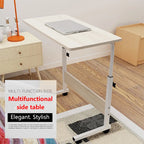 Movable Bedside Computer Desk Adjustable Bed Table with Lift Function Portable Home Desk Laptop Use Bedside Nightstand Bedroom