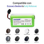 14.4V 2600mAh Replacement Battery for Conga Excellent 990 1090 1790 Deebot N79S N79 DN622 Robovac 11 11S 11S Max, 30, 30C, G30
