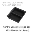 Central Control Storage Box for Tesla Model 3/Y/3+ Modely Juniper Center Console Organizer Tray Armrest Cubby Drawer Accessories