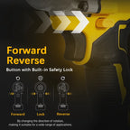 800N·M Cordless Torque Wrench 1800w Household Impact Wrench Electric Screwdriver Ring Led Light For Dewalt 20V Battery
