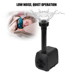 Garden Aquarium Fountain EU Plug with 12 LED Light Water Pump Waterproof Ultra-quiet with Power Cord 15 W