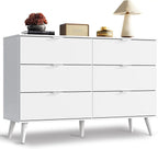 Wood Dresser Storage Organizer with Sturdy Metal Handle, TV Stand for 55 inch TV, Chest of Drawers for Living Room, Hallway