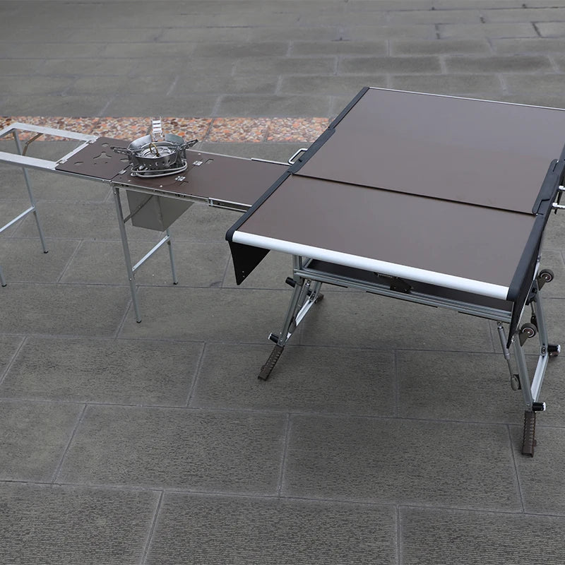 Camp Aluminum Kitchen and Rv Kitchen  Bulin C650-BBQ Outdoor  Equipped Picnic Table Folding Camping Stove Camping Mobile Kitchen