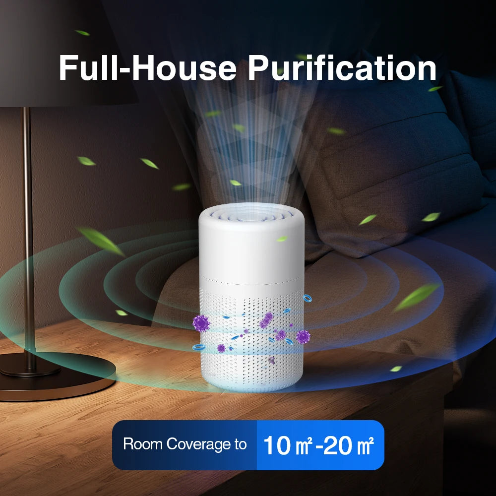 Air Purifier Smoke Odor Negative Ion Generator Air Cleaner for Househo