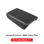 for Tesla Model Y 3 ABS Carbon Fiber Center Console Wrap Cover Kit Dashboard Armrest Door Side Trim Sticker Interior Accessories