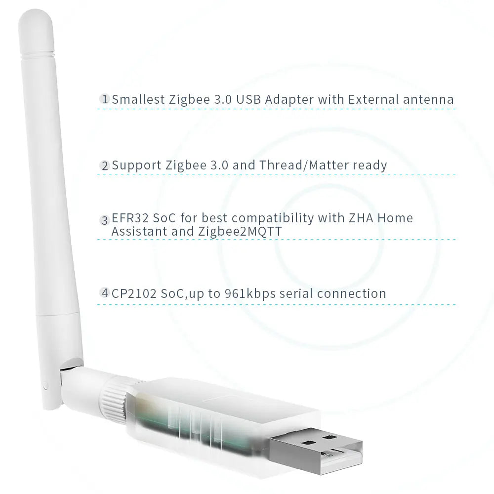 SLZB-07 SMLIGHT Zigbee 3.0 Smallest Thread/Matter USB Adapter Works With Zigbee2MQTT, Home Assistant, ZHA