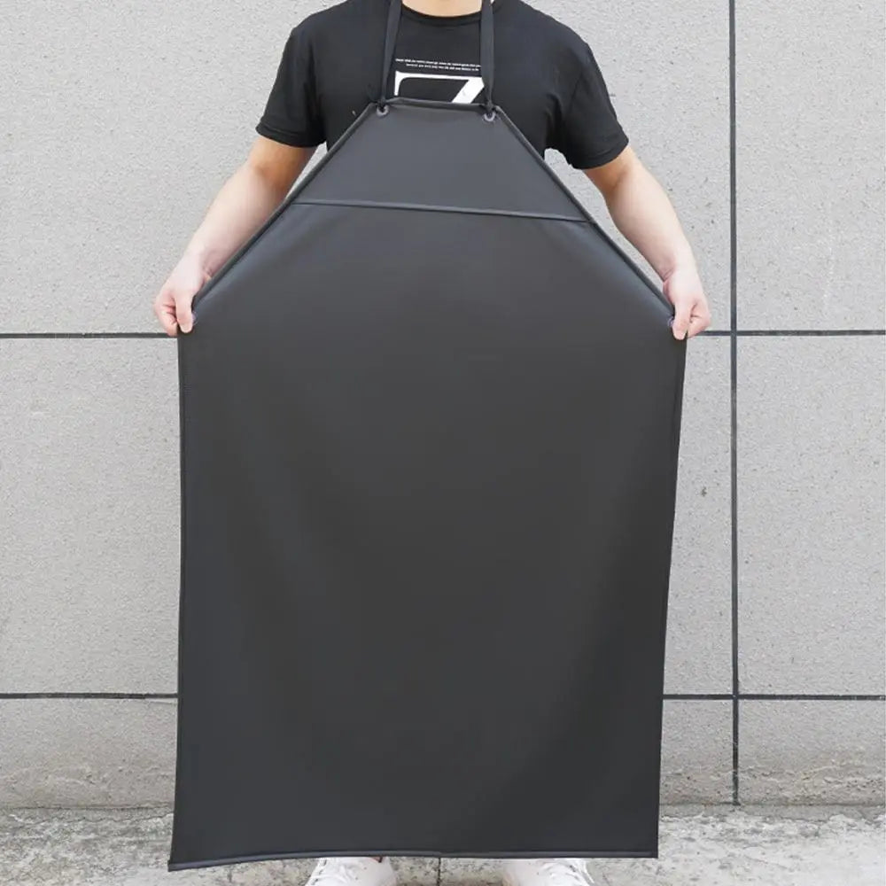 Soft PU Leather Kitchen Apron Black Green Waterproof Work Apron Oil-proof Aquatic Butchery Food Apron Farmers Market