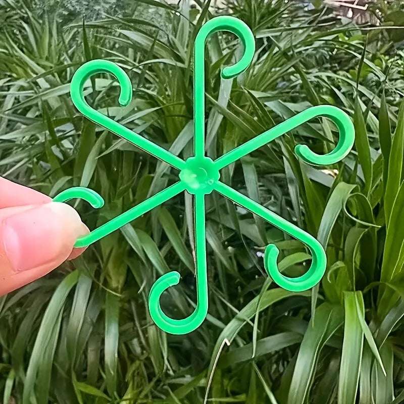 Plants Flowers Stem Support Stakes Climbing Plant Stand Frame Fixing Clips Trellis Reusable Plant Stem Frames Holder Rack Hoops