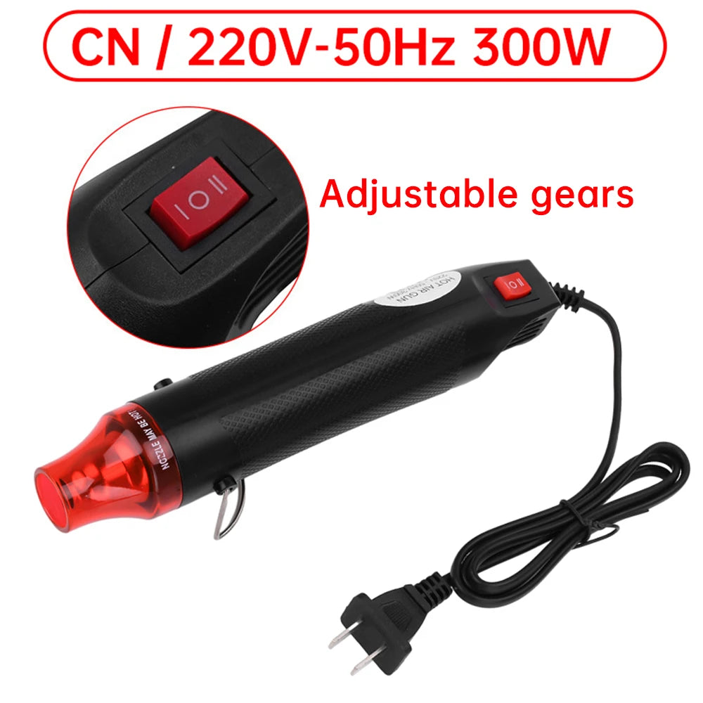 300W Hot Air Gun 220V 110V Soldering Temperature Blower Gun With Supporting Seat Electric Power Hot Dryer Shrink Plastic Tool