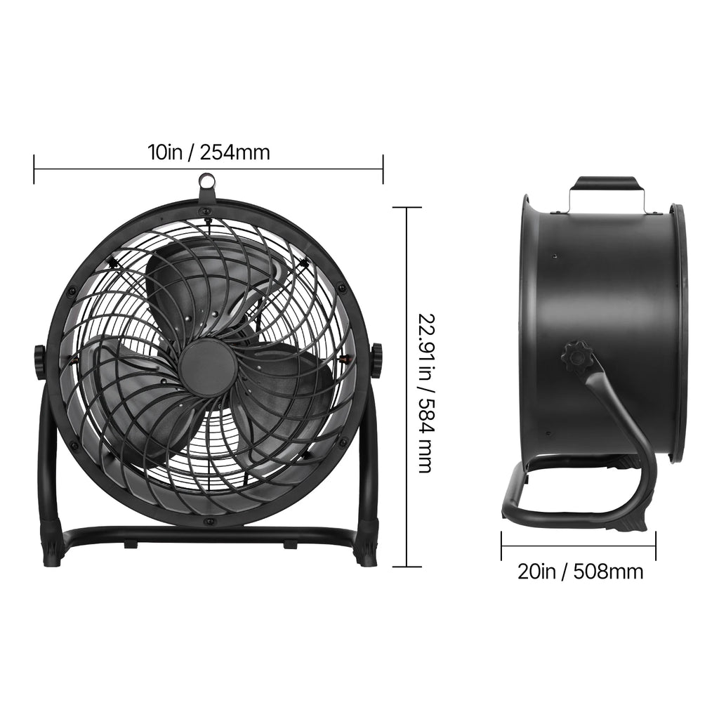 VEVOR Floor Fans 3 Speeds High Velocity Heavy Duty Industrial Fan 4800