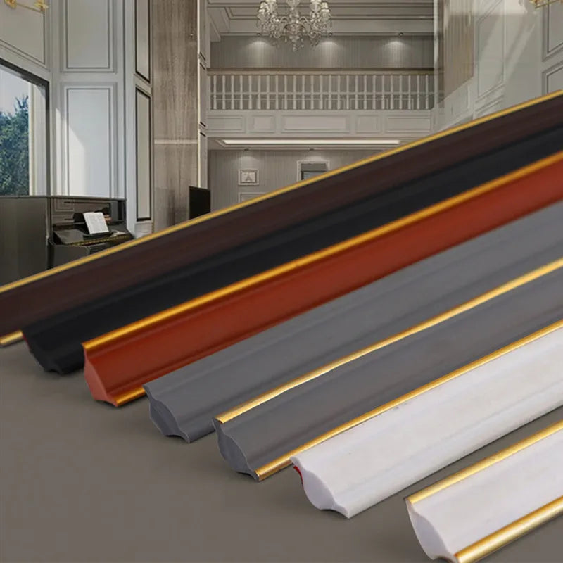 5M 3D Foam Ceiling Decor Edge Strip Corner Line Sticker Waterproof Self Adhesive Living Room Border Corner Beautification Line