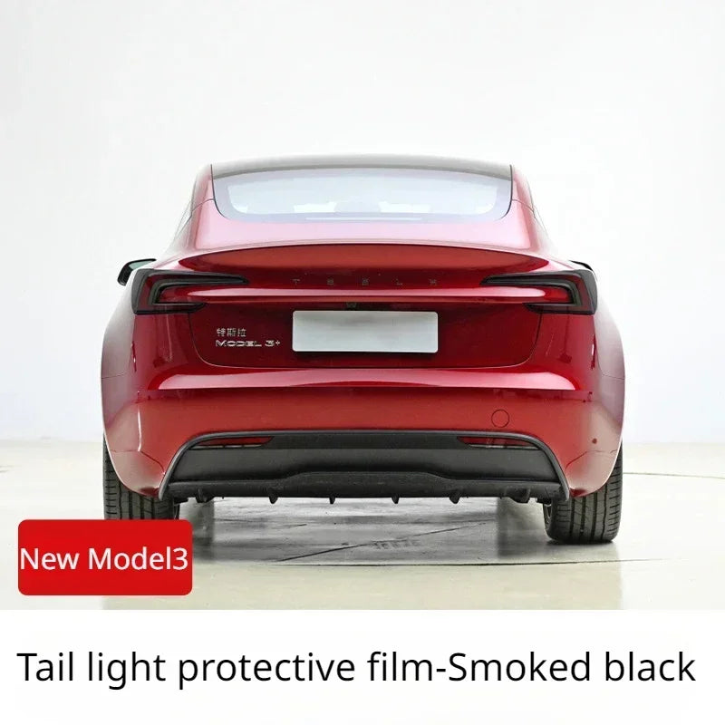 Headlamp Protective Film For Tesla Model 3+ TPU Transparent Smoked Black Headlight Film New Model3 Highland 2024 Car Accessories