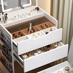 Modern Nordic Vanity Table Drawers Storage Trendy Organizer Vanity Table With Mirror Bedroom Coiffeuse De Chambre Furniture