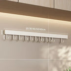 No Punch Wall Mounted Kitchen Storage Rack Shelf Movable Hook Spoon Holder Organizer Kitchen Utensil Daily Accessories Tool