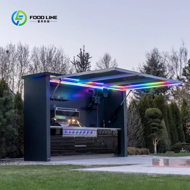 Customized Garden Outdoor Kitchen Outdoor Wooden Shed Kitchen Modular Outdoor Kitchen Islands