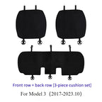 Seat Cover Cushion for Tesla Model 3 Y Flannel White Seat Protection Mat Anti-dirty Non-slip Cushion Car Interior Accessories