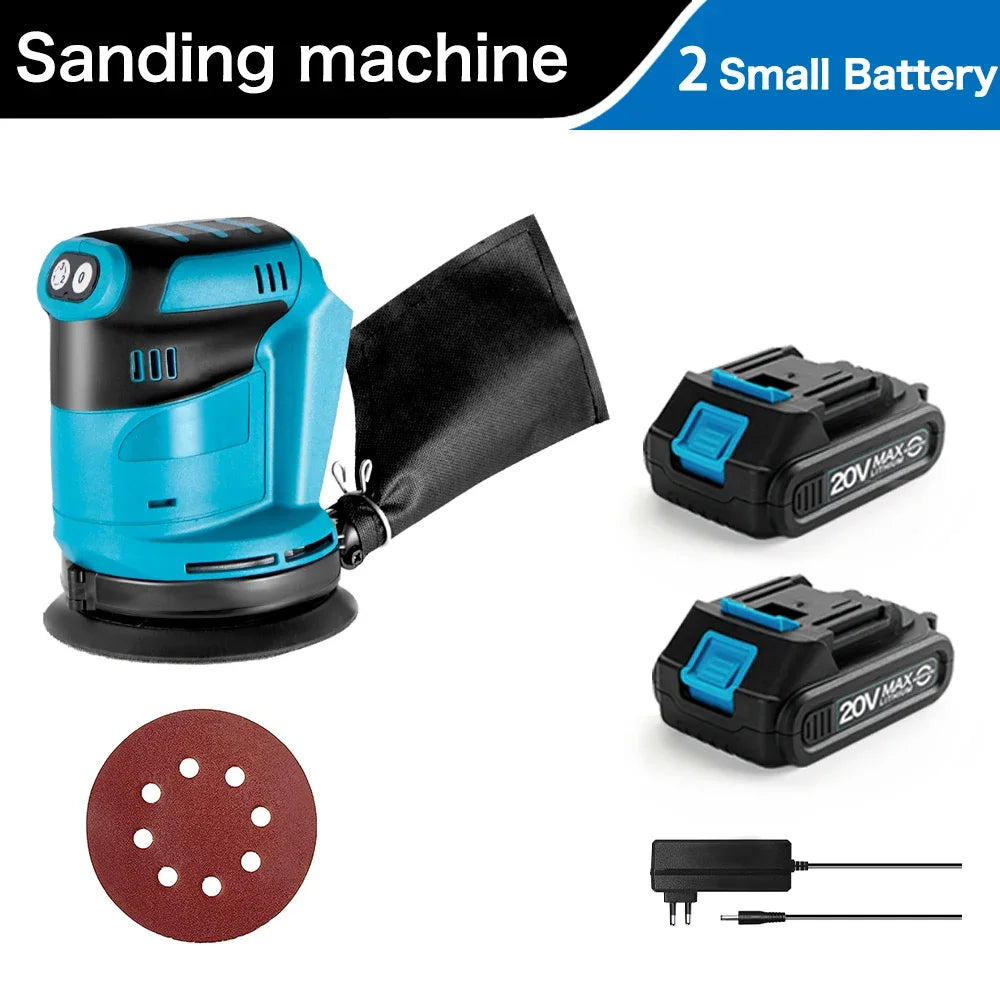 3 Speed Cordless Random Orbital Sander Wood Grinder Polishing Electric Grinding With Sandpaper For Makita 18V Battery