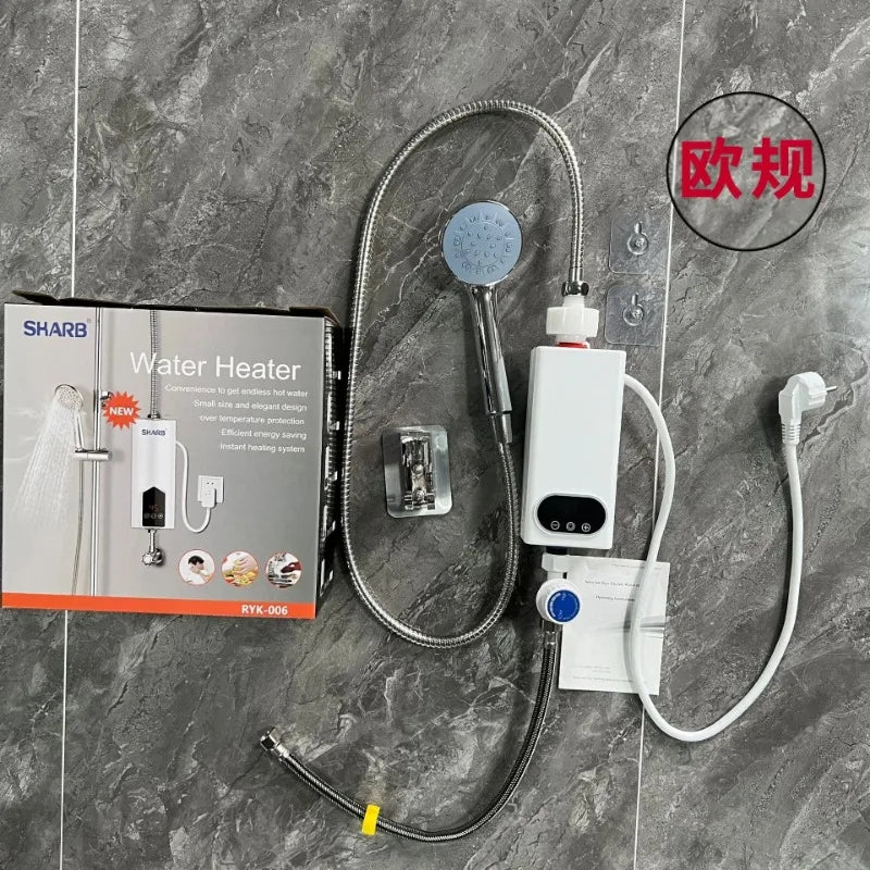 Instant Water Heater 220V 4500W Portable Electric Heaters for Bathroom Hot Water Shower and Home Kitchen Heating