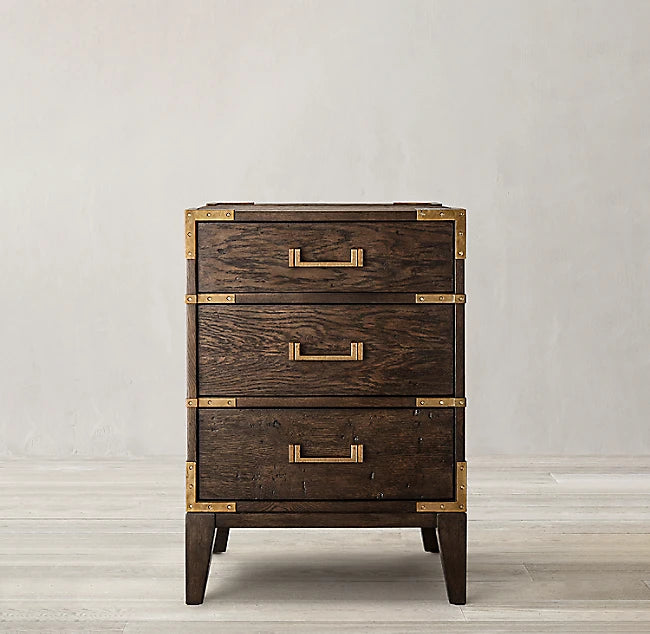 Luxury Customized Size Cabinet Bedroom Kitchen Furniture Solid Oak Wooden Nightstand Side Bedside Table Cabinet
