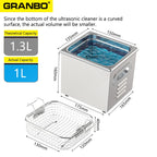 1.3L Jewellery Ultrasonic Cleaner 120W 40KHz 220V 110V for Home Spare Parts Oil Rust Injector Fuel Nozzle Spark Plug
