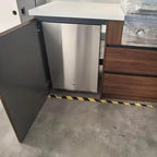 Custom Outdoor Kitchen Island BBQ Station with Sink & Storage Cabinets All-Weather Patio Cooking Island for Backyard