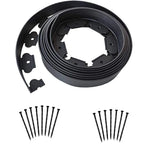 5M Fixed Garden Barrier Lawn Grass Plastic Edging Border Landscape Edging Garden Edge Kit With 15 Anchoring Spikes Easy Install