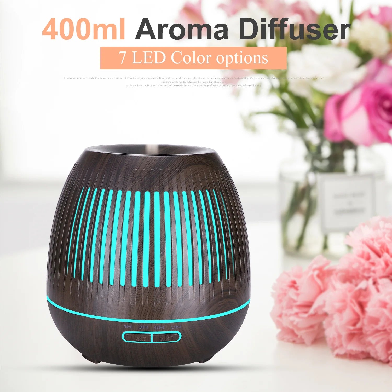 WiFi smart Electric Aroma Diffuser Essential Oil Diffuser 400ML Air Humidifier Ultrasonic Remote Control Mist Maker Home