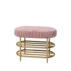 Thickened Soft Bag Cushion Nordic Light Luxury Iron Shoe Changing Stool Metal Frame Household Door Cushion Shoe Storage