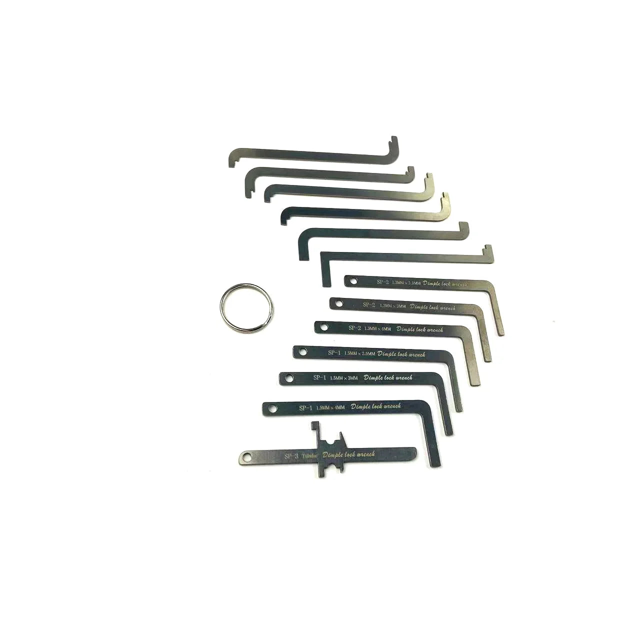 19pcs Locksmith Useful Push Rod Lock Pick Tension Wrench,Stainless Steel Lockpick Hardware Tools for Family