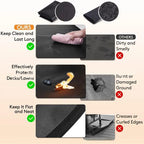 Under Grill Mats For Outdoor Grill Floor Protector Mat Fire Retardant Mat Oil-Proof Heat-Resistant Waterproof Design Good