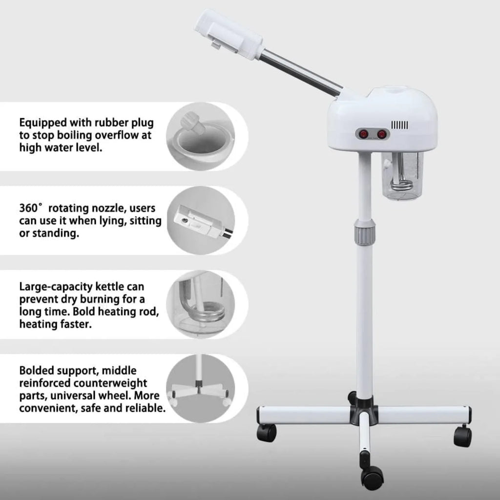 Professional Sauna Face Vaporizer Facial Ozone Steam Humidifier Pore Cleaner Facial Steam Double Tube Sauna Beauty Spray