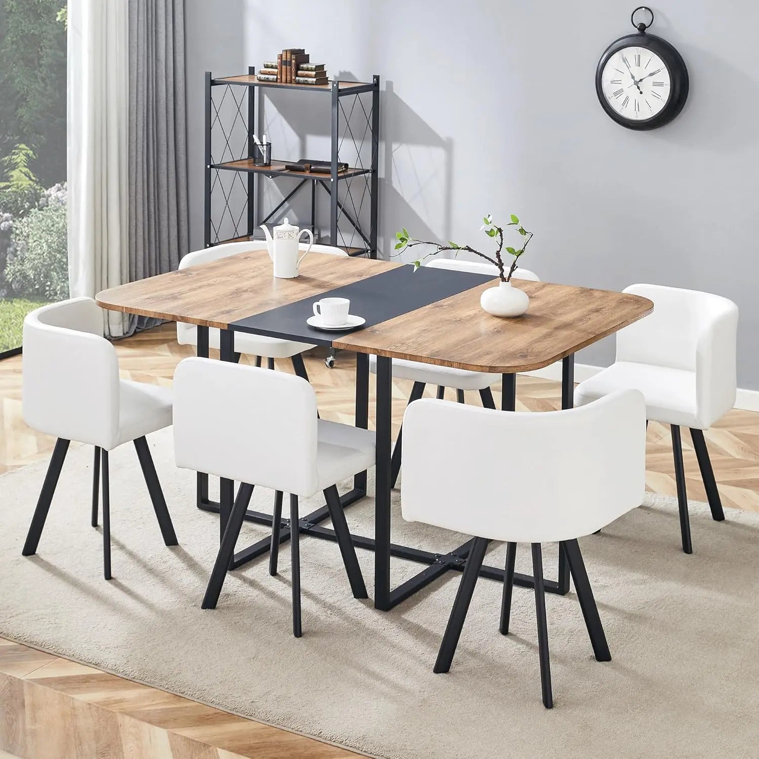 Kitchen & Dining Table Set with Cushioned Chairs