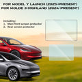 For Tesla New Model Y Juniper 2025 Launch Model 3 Highland 2024 Tempered Glass Screen Protecor Full Covered Soft Black Frame