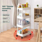 5-layer Kitchen Storage Shelf,mobile Trolley,floor Standing Multi-layer Storage Rack,For Bookshelf,snacks, fruits and Vegetables