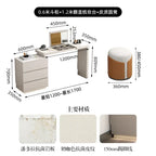 Minimalist bedroom dresser, storage cabinet, retractable bedside chest of drawers, dressing table, folding mirror