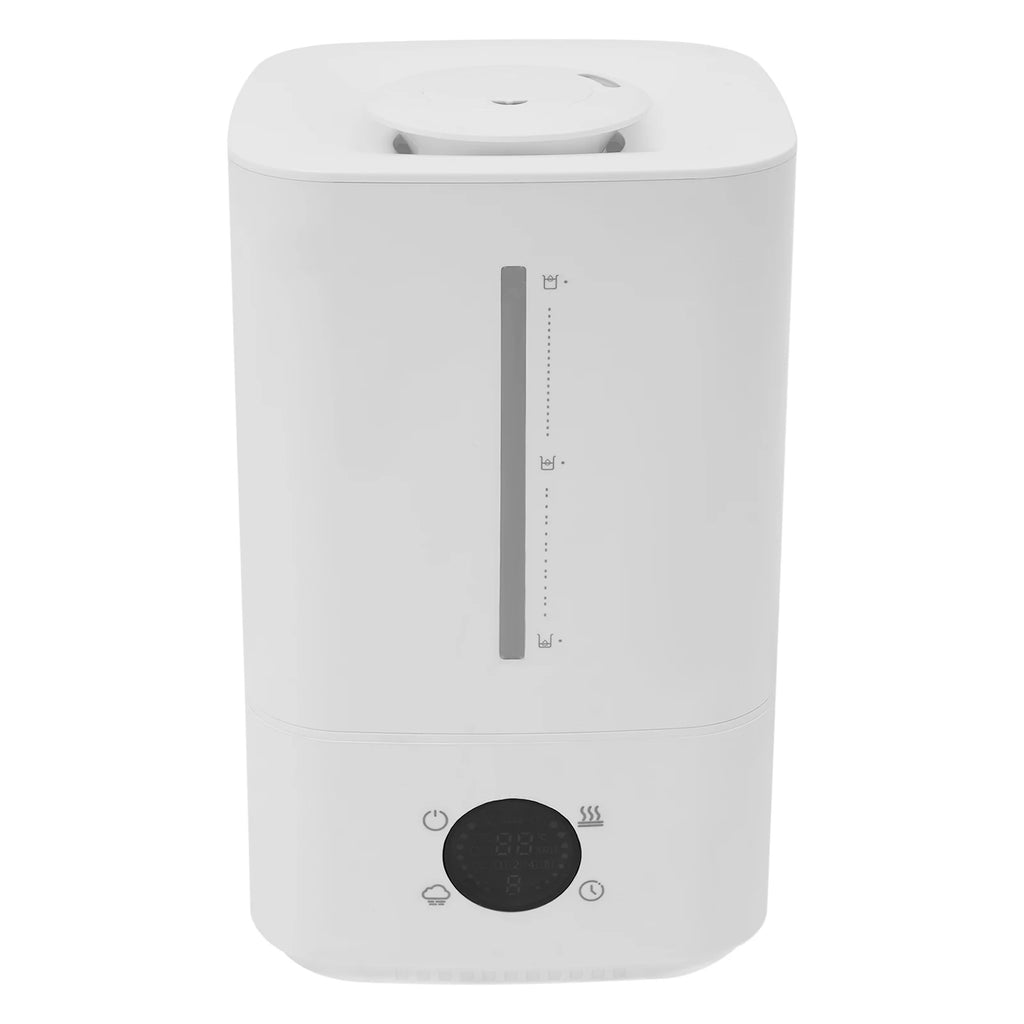 6L White/Black Hot&cold Mist Humidifier 2-in-1 Adjustable Air Humidifier Home Office 360° Rotating Dual Nozzle Humidificador