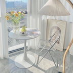 White Tulip Dining Table Balcony Rental Household Small Round Table Tea Table Bedroom Bedside Modern