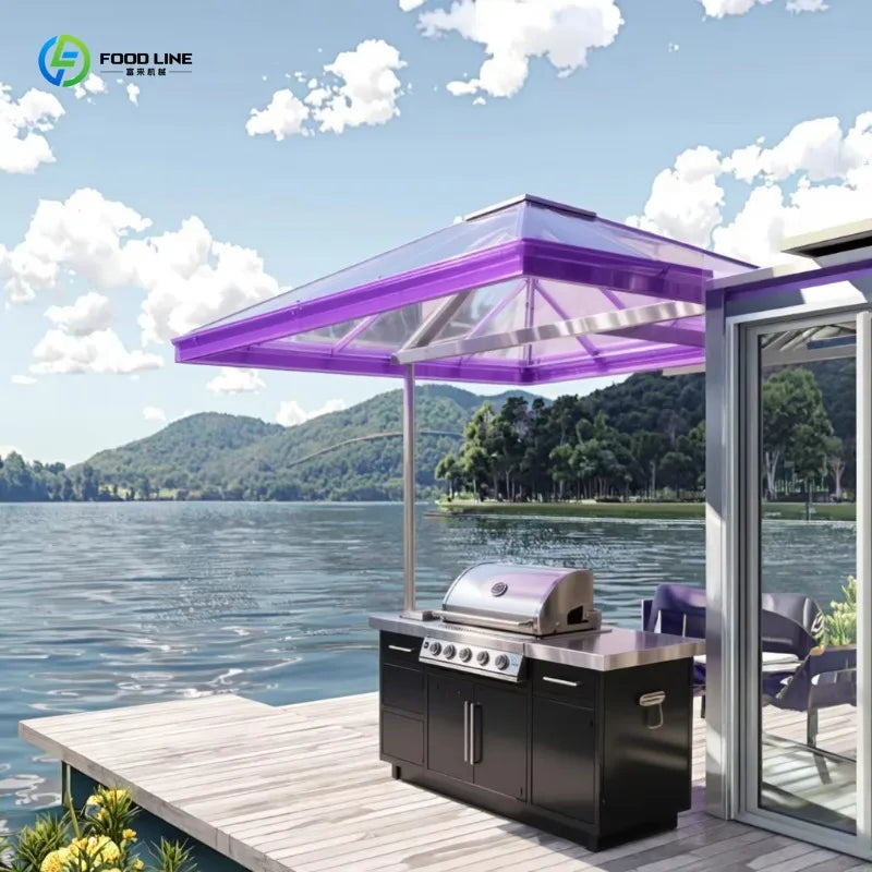 Customized Multi-Functional Waterproof Outdoor Mobile Kitchen Convenient Movable Easy Install Garden Kitchen