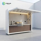 Outdoor BBQ Kitchen Pod with Patio Grill & Kitchen Island-Durable Waterproof for Backyard Cooking Entertaining Customized