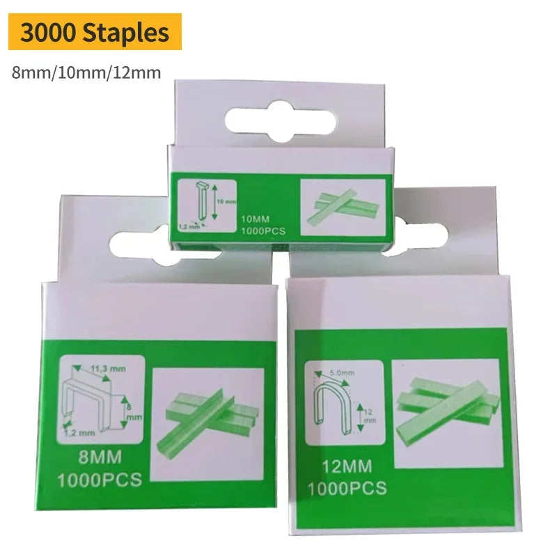 4 In 1 Manual Nailing Gun Construction Stapler Heavy Duty Air Nail Woodworking Special Staple Book Household DIY With 600 Staple