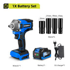 NEWBENY 1000N.m Brushless Electric Wrench 3 Gear Cordless Handheld Impact Wrench Driver Power Tool For Makita 18V Battery Pin