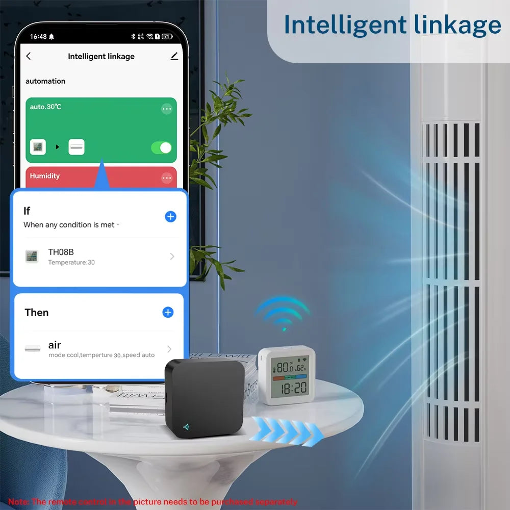 Tuya WiFi Temperature Humidity Sensor Home Automation Hygrometer Thermometer Control Smart Life for Smart Home Support Alexa