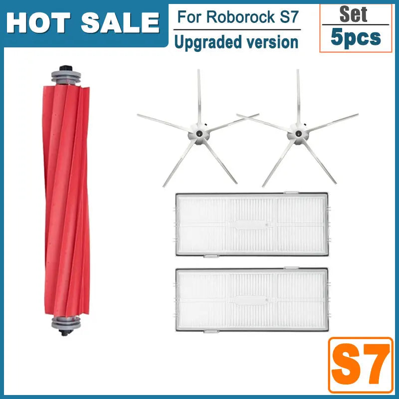 Filter Mop Cloth For Xiaomi Roborock S7 Max S70 T7S Plus Robot Vacuum Cleaner Accessories Main Side Brush Spare Parts