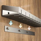 Wall Mounted Kitchen Condimenters Spice Rack Organizer Shelf Kitchen Storage Wall Shelf Organizers Hanging Hook Rack For Kitchen