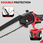8Inch Brushless Electric Saw Cordless Oil Electric Chain Saw Digital Display Woodworking Power Tool For Makita 18V Battery Pin