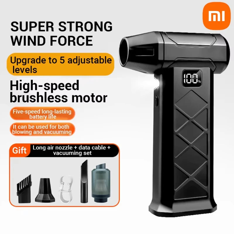 Xiaomi Turbo Jet Blower 800000RPM Brushless Motor Outdoor Powerful Air Blower Handheld Blower Rechargeable Thrust PC Tool