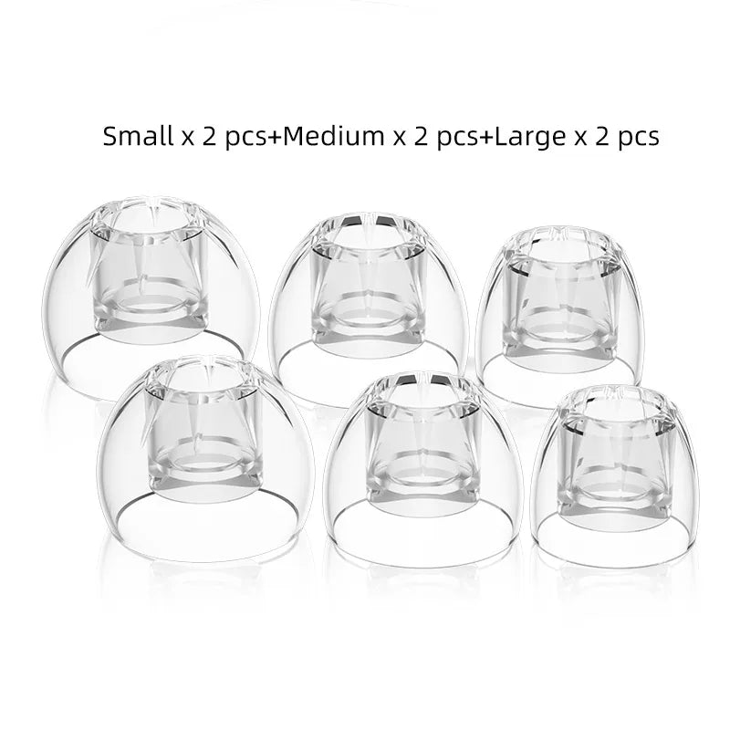 KZ LS01 IEM Ear Tips High-Transparency Liquid Silicone Earplugs High Soft S/M/L Size 3 Pair for Hifi In-Ear Monitor IEM Earphone